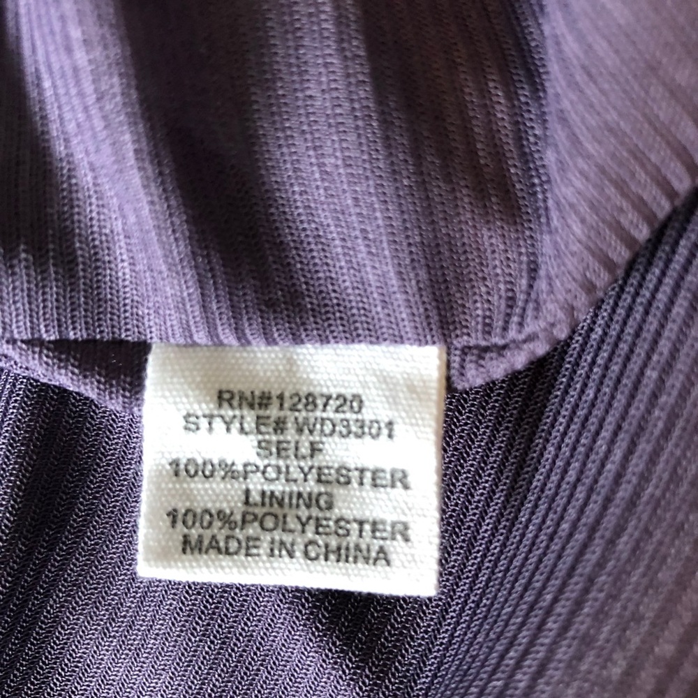 Naked Zebra Pleated Front Dress Purple NWT Small - Picture 9 of 13